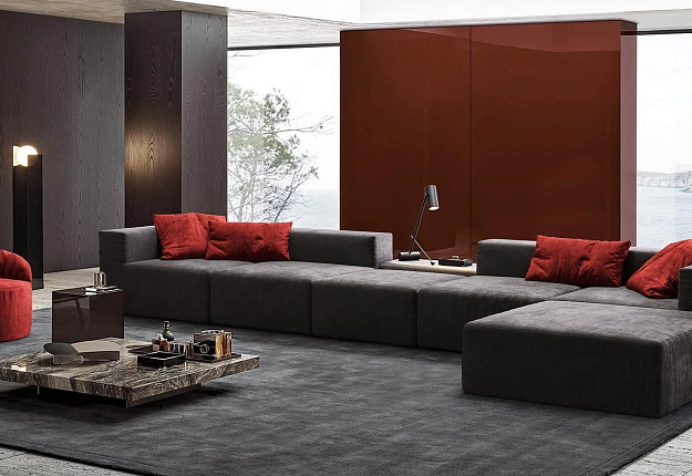 Мягкий и легкий бескаркасный диван Драм в гостиную 